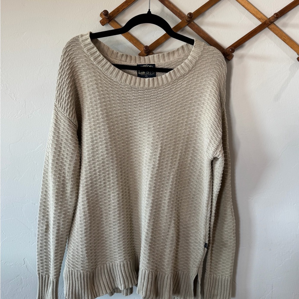 United By Blue Cream Textured Knit Sweater